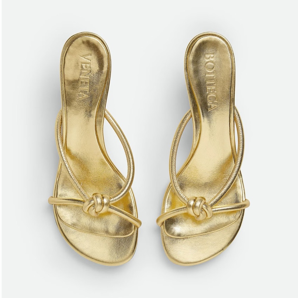 Bottega Veneta Gold Blink Mule